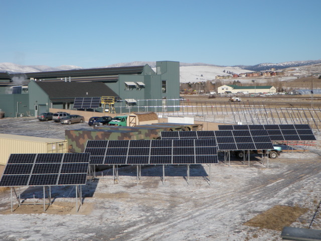 Large solar array installation in Missoula, MT